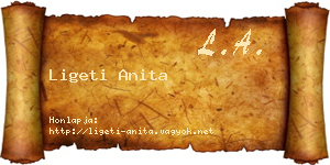 Ligeti Anita névjegykártya